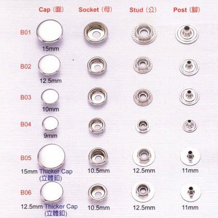 Snap gombok - 7-2Metal Button