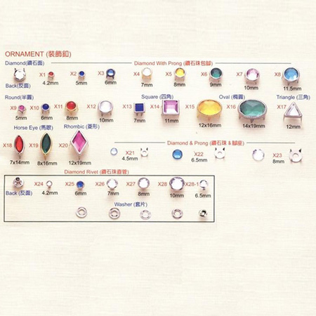 모조 다이아몬드 스터드 - 9-6Metal Accessories 모조 다이아몬드 스터드 - 9-6Metal Accessories