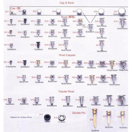 Metal Rivet - 7-5Metal Buttons